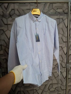 Ralph_Lauren_Aqua_Blue_Embroidery_Logo_Premium_Stripes_Shirt_(1424)