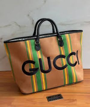 GUCC.I CANVAS TOTE BAG WITH EMBOSSED PREMIUM WITH DUST BAG