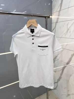 Arman I Exchange White Premium Polo Tshirt With 240 Gsm Interlock Cotton Lycra Fabric With Emboss Logo Pocket Style 25862710