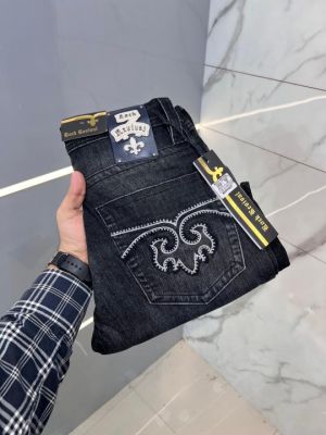 Rock Revival Dark Shade Premium Imported Boot Cut Denim with Back Printed and Zip Style 2578