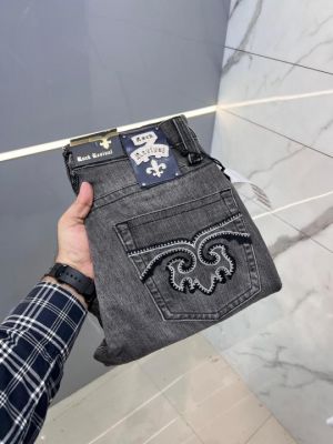 Rock Revival Light Shade Premium Imported Boot Cut Denim with Back Printed and Zip Style 2579