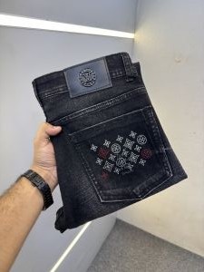 LOUIS_VUITTON PREMIUM BLACK DENIM JEANS REGULAR FIT LENGHT 39 