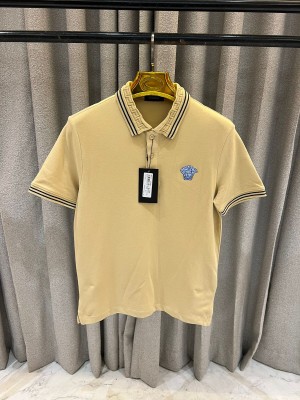 SALE VERSAC_E BEIGE PREMIUM EMBORSSED POLO