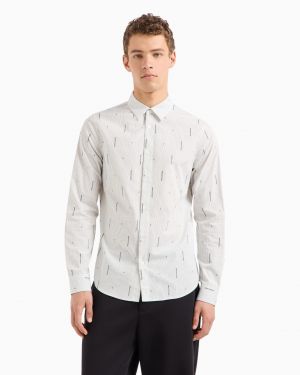 Armani_Exchange_White_All_Over_Logo_Print_Premium_Exclusive_Shirt_With_Box_And_Carry_Bag_(1734)