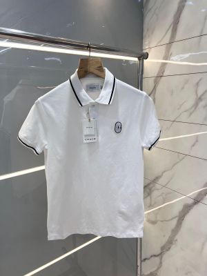 Coac h White Premium 240 gsm Pique fabric Polo Tshirt with Patch Logo and Collar Design 2814