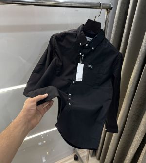 Lacost e Black Embroidery Logo Premium Shirt
