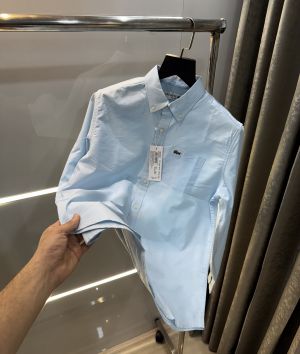 Lacost e Sky Blue Embroidery Logo Premium Shirt