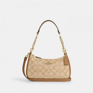 COAC_H Teri Shoulder Bag In Signature Canvas dual belts with og box  444