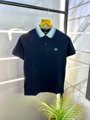 Fred Perry Navy Polo Premium Collar Neck T-shirt F2662-N1