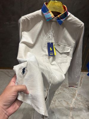 RALPH LAURE_N POLO GREY PREMIUM COLLAR WORK SHIRT