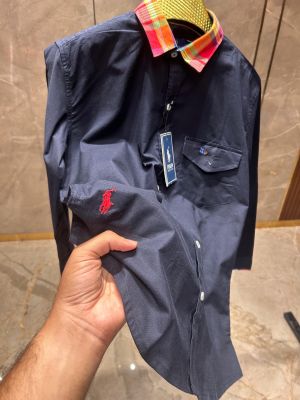 RALPH LAURE_N POLO BLUE PREMIUM COLLAR WORK SHIRT