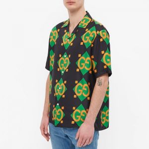 Gucc_i Geometric Bowling Print Shirt Store Article