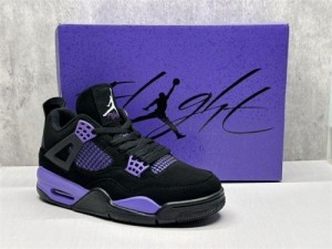 Nikee Air Jordan Retro 4 Purple Thunder C S