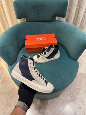 Convers e Hi Chuck 70 Two Tone Navy Sneakers