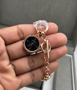 Chanel_Chain_Rosegold_Black_Bracelet_Watch