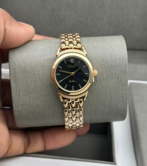 Rolex_Geneve_Women_Gold_Black