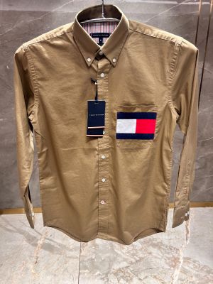 TOMMY HILFIGE_R BROWN PREMIUM EMBROIDER SHIRT