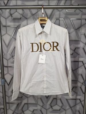 Dior_Light_Brown_Embroidery_Logo_Premium_Lining_Shirt_(1659)