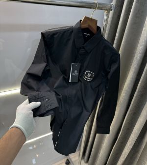Balmai n Paris Black D Steel Logo Designer Shirt With Premium Box Packing 