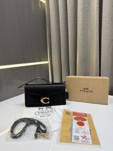 COAC.H BLACK PREMIUM LEATHER BAG WITH OG BOX & DUST BAG