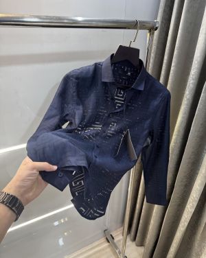 Givench y Paris Navy Blue Monogram Premium Shirt