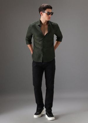 Givench y Paris Bottle Green Monogram Premium Shirt