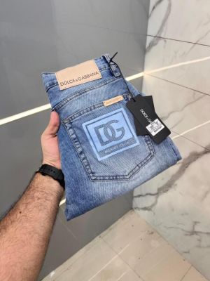 Dolce and Gabban a Blue Shade Premium Imported Boot Cut Denim with Back Printed and Zip Style 2495