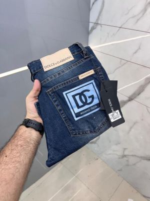 Dolce and Gabban a Green Shade Premium Imported Boot Cut Denim with Back Printed and Zip Style 2496