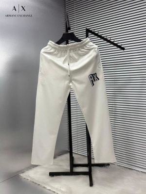 Arman i Exchange White Imported Lycra Fabric Track Pant With Emboss Logo 2866