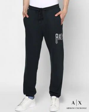 Arman i Exchange Black Imported Lycra Fabric Track Pant With Emboss Logo 2868