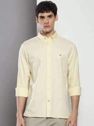 SALE TOMMY HILFIGE_R LIME EMBORSSED LOGO PREMIUM SHIRT