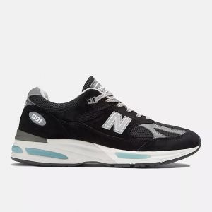 Ne_w Balance 991v2 Black Grey Men Shoes