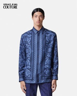 Versace Bandana Couture Box Pack Full Sleeves Shirt Navy