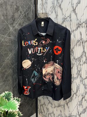 .Louis.Vuitton.100%.Imported.Fabric.All.Over.Printed.Full.Sleeves.Shirt.