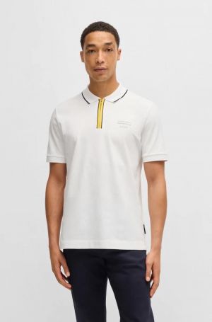 Hugo  Boss x Porsche White Classic Polo T-Shirt
