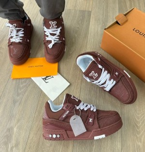 Louis Vuitton Trainer Brown Denim With All Accessories