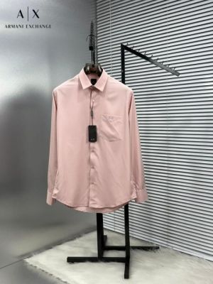 Arman i Exchange Pink Premium Korean Lycra Imported Fabric Shirt With custom Branded Button Tagging and Pocket Embroidered Logo with Brand Packing 2800