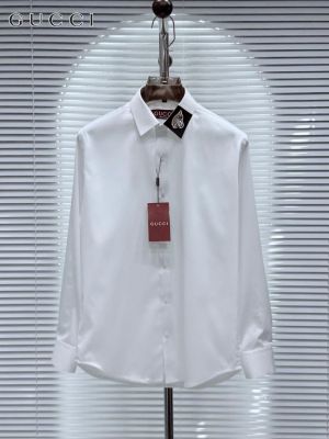 Gucc_i Collar Tiger Diamond Box Pack Full Sleeves Shirt White 