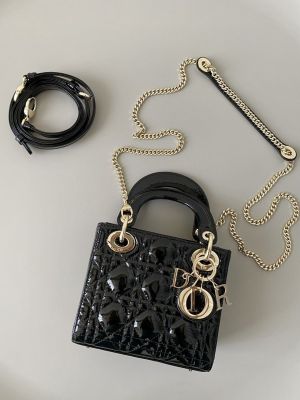 Dior_Lady_Mini_Patent_Leather_With_OriginalBox_DustCover_2LongBelt-Chain-And-Leather_StarCharm_Ribbon_Highend