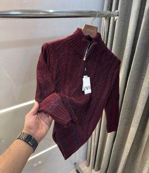 Zar a Wine Knitted Premium Pull Over 