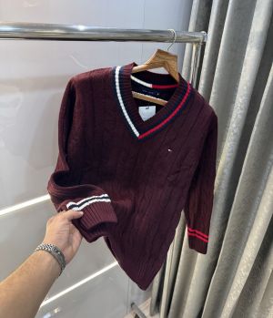Tommy  Hilfiger Wine Premium Knitted Pull Over
