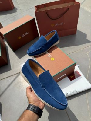 Loro Piano Navy Loafers