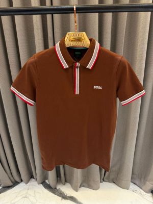BOSSS POLO PREMIUME DARK BROWN