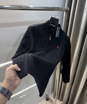Ralph  Lauren Black Knitted Premium Pull Over