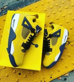 NK AIR JORDAN RETRO 4 LIGHTNING TOUR [YELLOW  BLACK  BLUE] 2708025