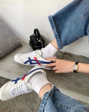 Onitsuk_a Tiger Mexico 66 White Blue Gold Women Shoes