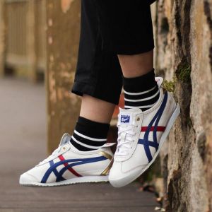 Onitsuk_a Tiger Mexico 66 White Blue Gold Women Shoes