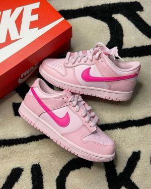 Nik_e Dunk Low Triple Pink Women Shoes
