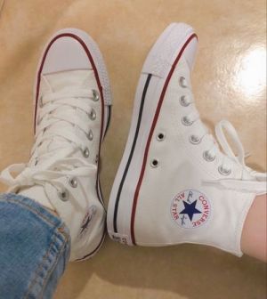 WMNS Conver s All Star High Canvas White Sneakers WMNS Conver s All Star High Canvas White Sneakers