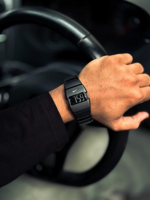 triax sand black digital watch